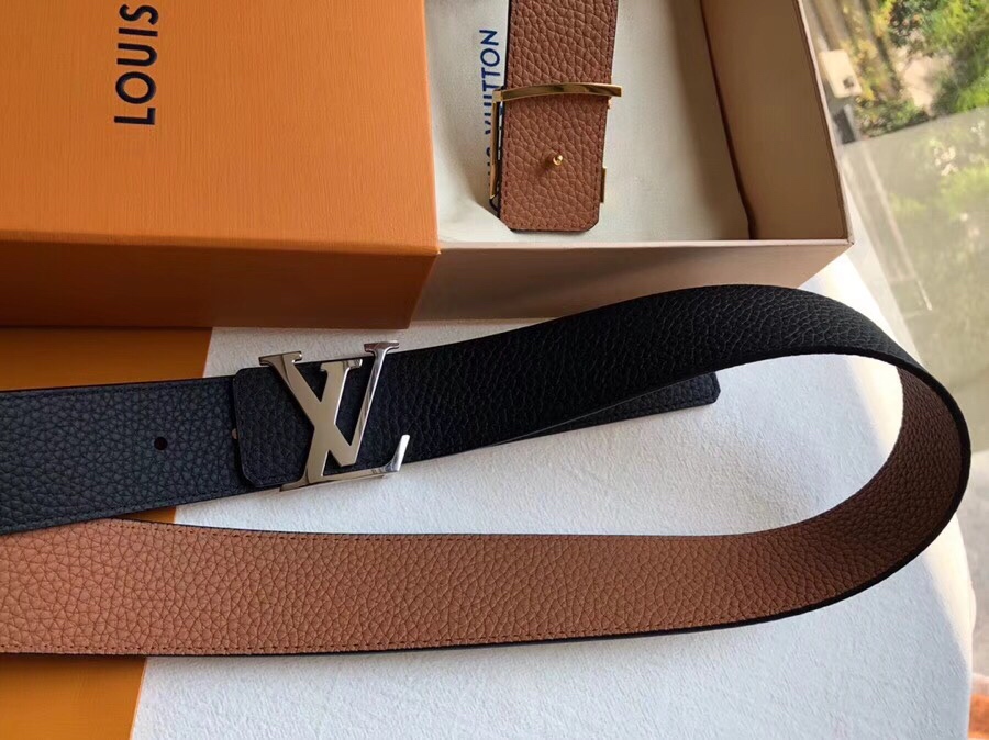 Louis Vuitton Male Basic Belt Cow Leather 40mm-m-l