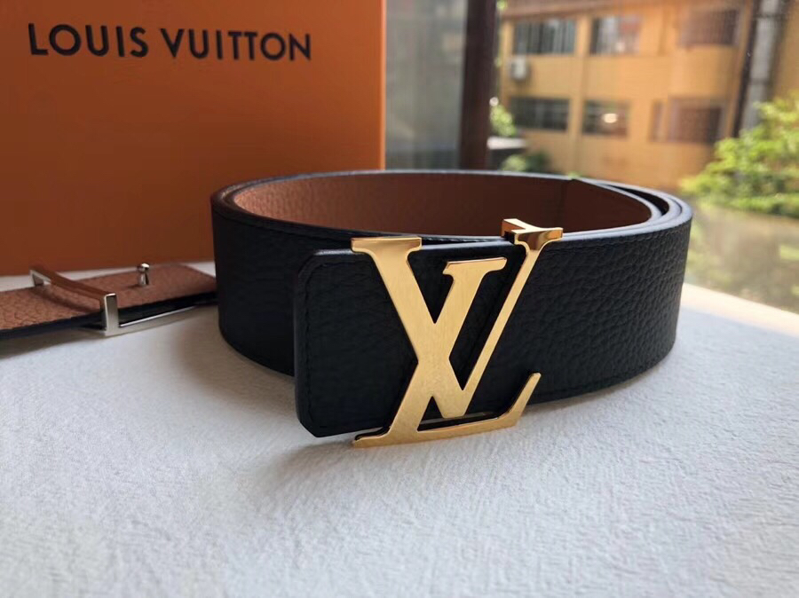 Louis Vuitton Male Basic Belt Cow Leather 40mm-m-l