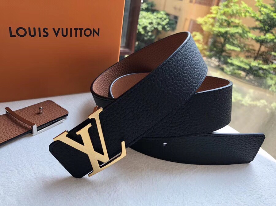 Louis Vuitton Male Basic Belt Cow Leather 40mm-m-l