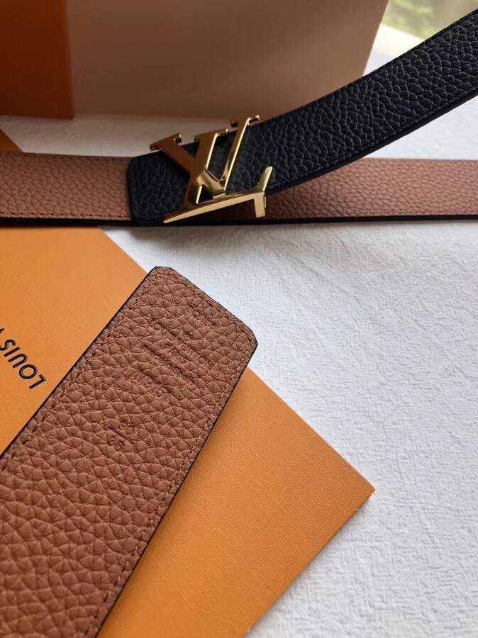 Louis Vuitton Male Basic Belt Cow Leather 40mm-m-l