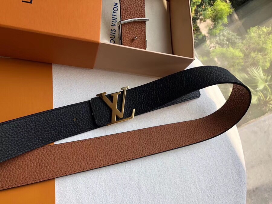 Louis Vuitton Male Basic Belt Cow Leather 40mm-m-l