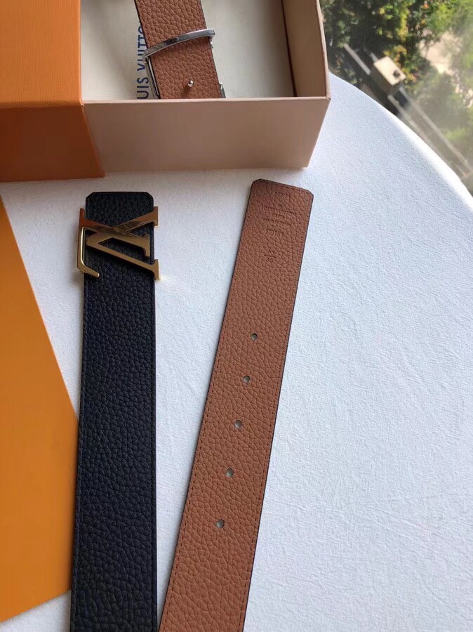 Louis Vuitton Male Basic Belt Cow Leather 40mm-m-l