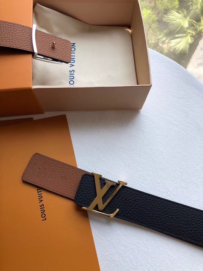 Louis Vuitton Male Basic Belt Cow Leather 40mm-m-l