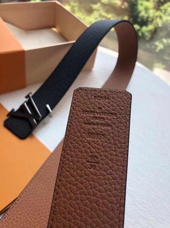 Louis Vuitton Male Basic Belt Cow Leather 40mm-m-l