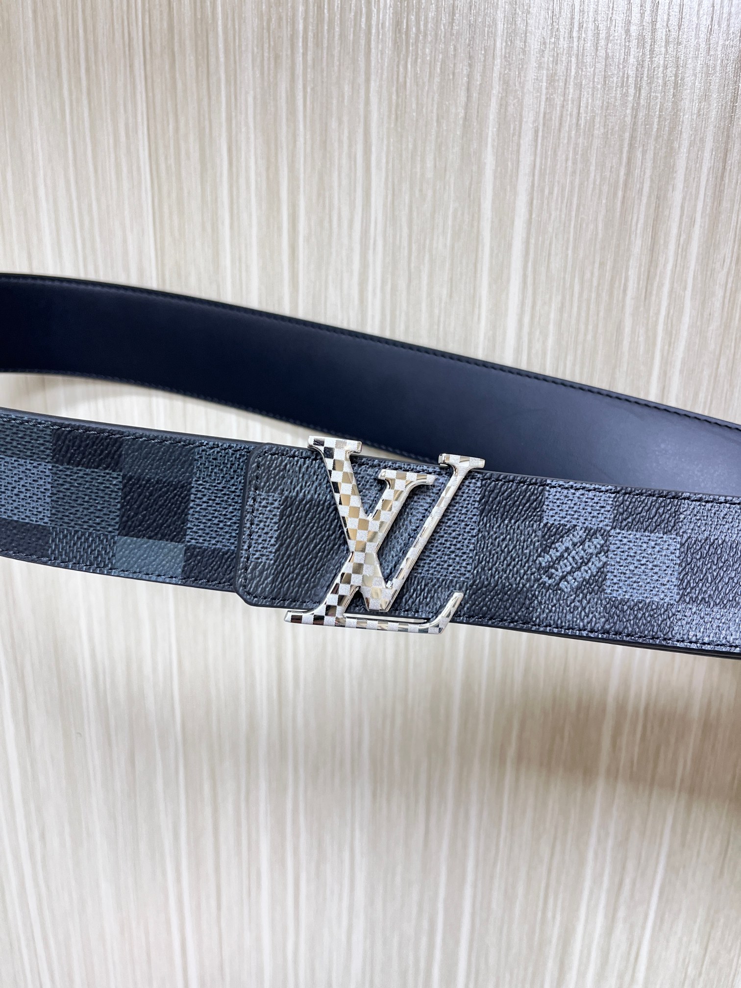 Louis Vuitton Male Basic Belt Cow Leather Coffee L