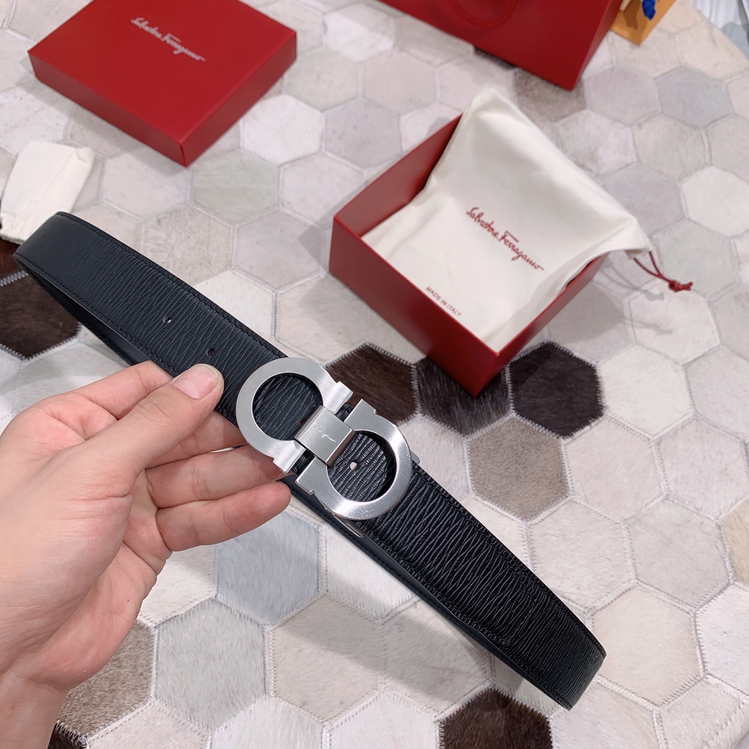 Salvatore Ferragamo Male Leather Belt S-m-l