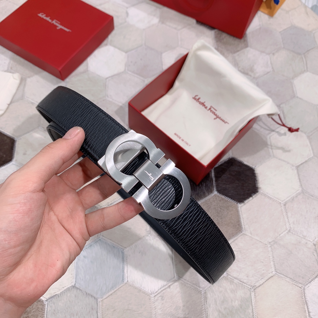 Salvatore Ferragamo Male Leather Belt S-m-l