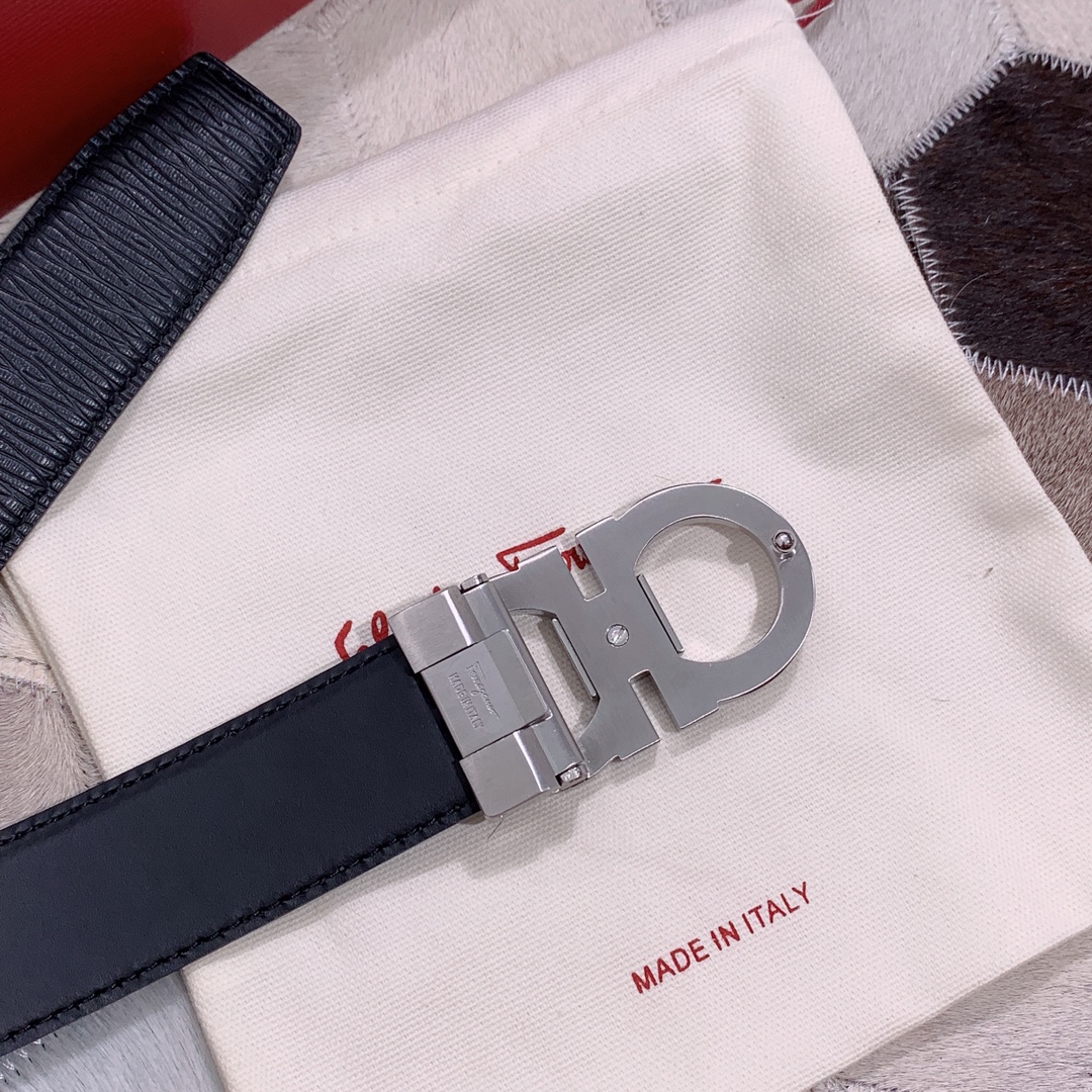 Salvatore Ferragamo Male Leather Belt S-m-l