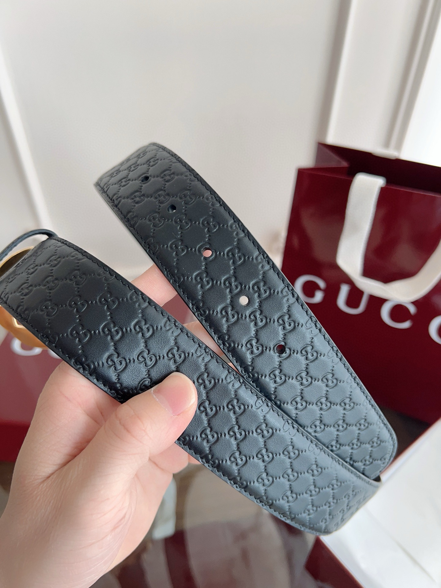 Gucci Basic Belt Cow Leather M-l