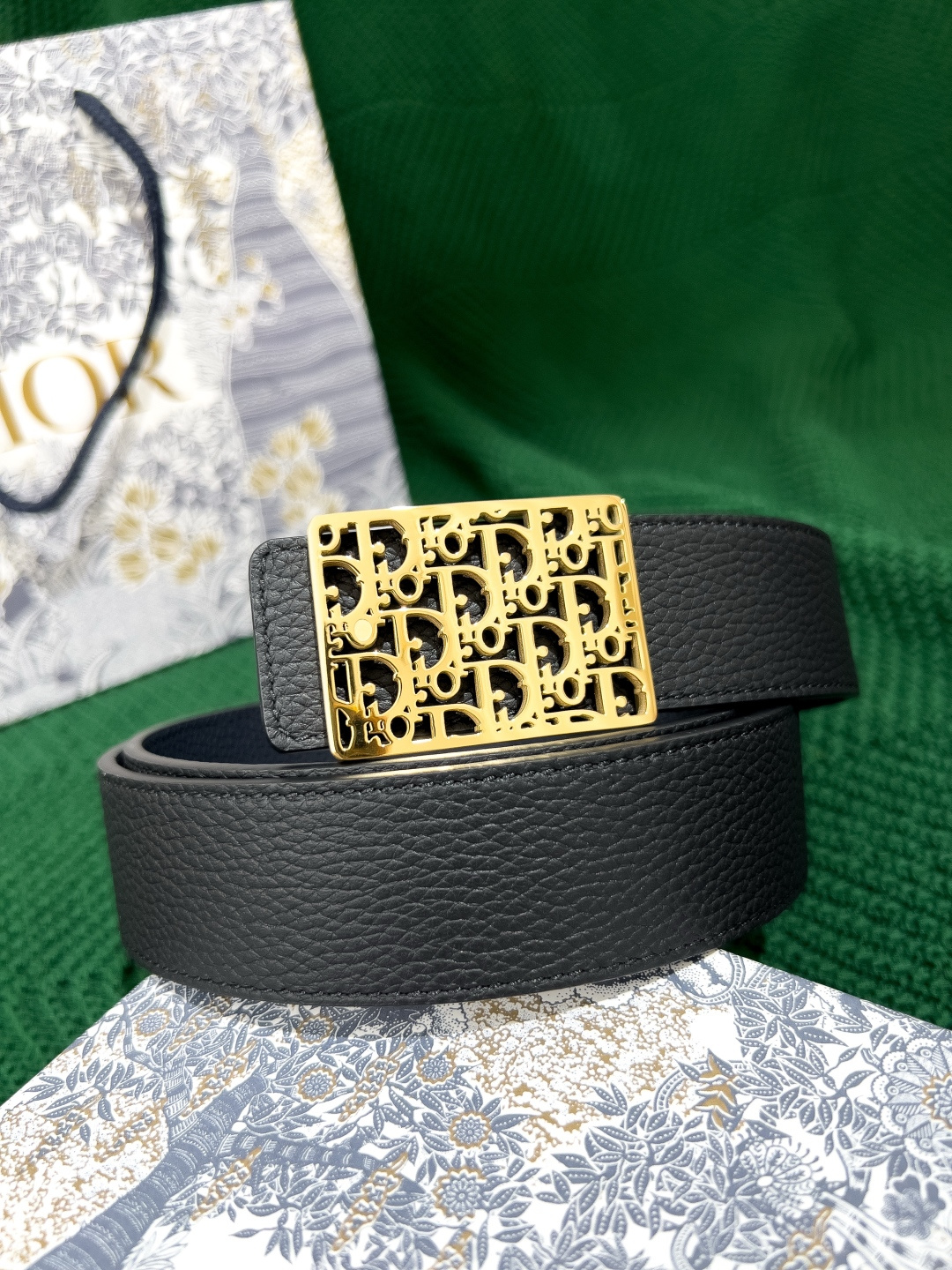 Dior Male Leather Belt Top Grain Leather 35mm