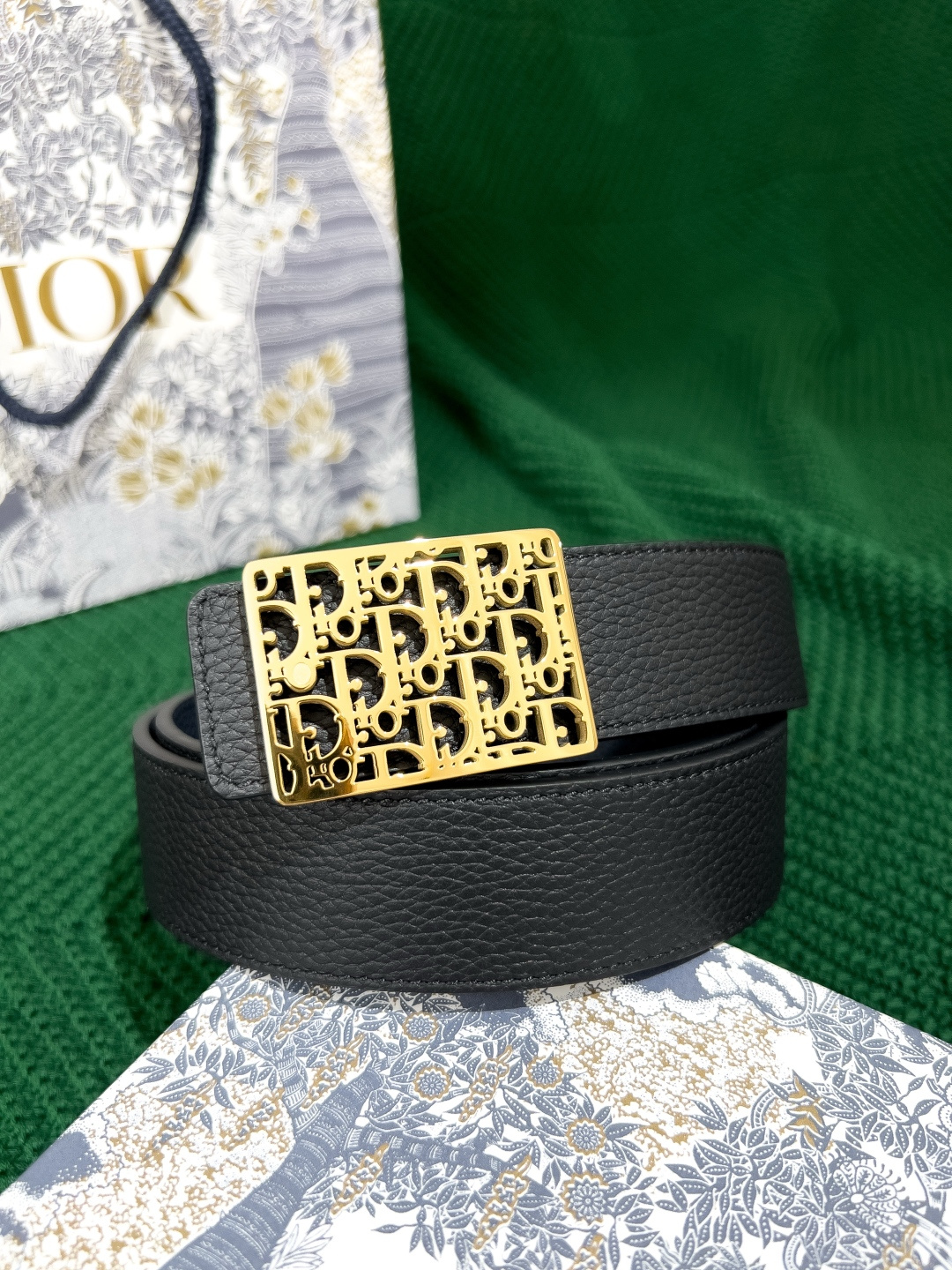 Dior Male Leather Belt Top Grain Leather 35mm