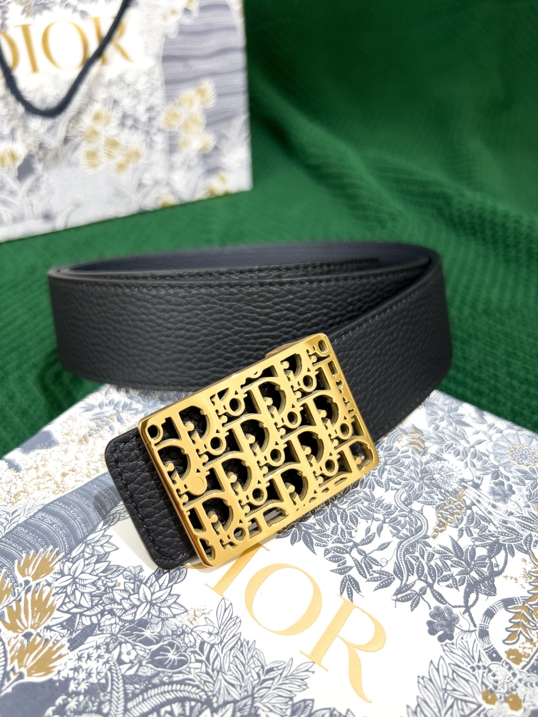 Dior Male Leather Belt Top Grain Leather 35mm