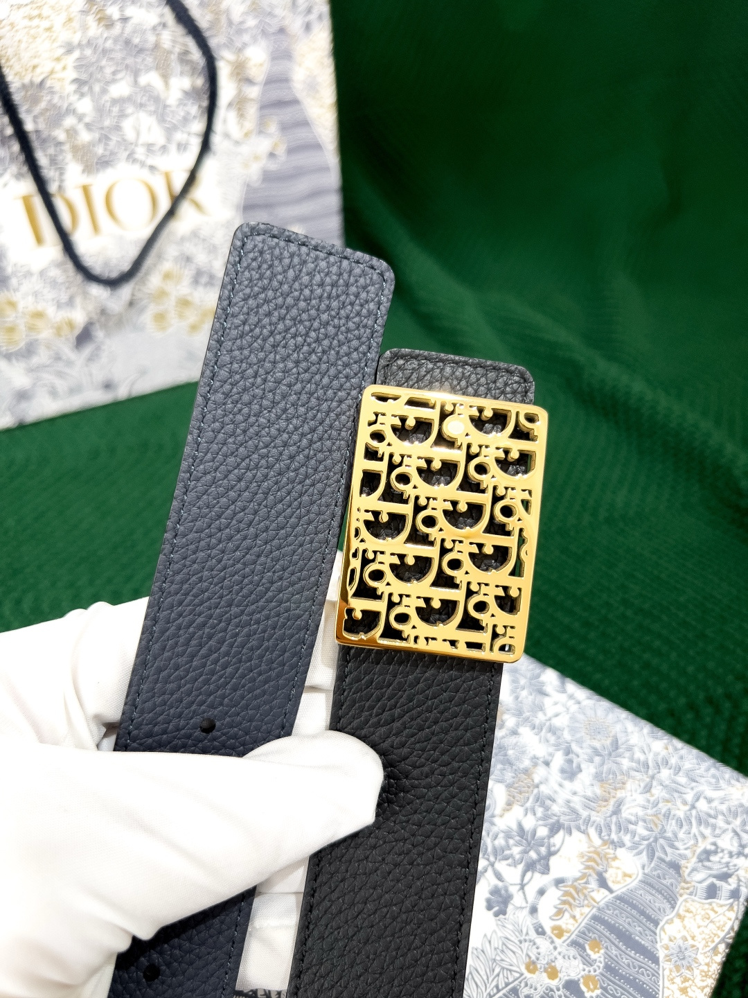 Dior Male Leather Belt Top Grain Leather 35mm