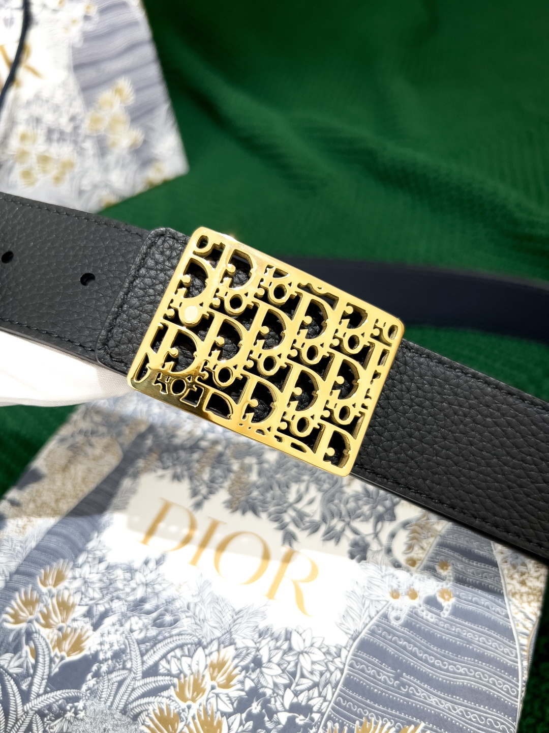 Dior Male Leather Belt Top Grain Leather 35mm