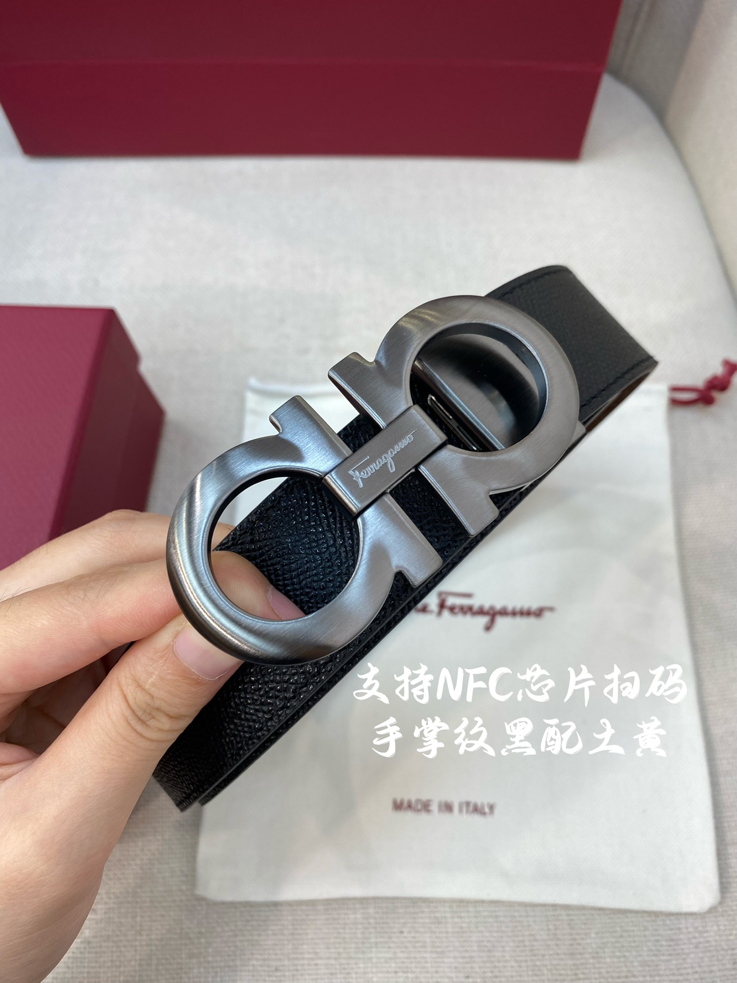 Salvatore Ferragamo Male Leather Belt Cow Leather M