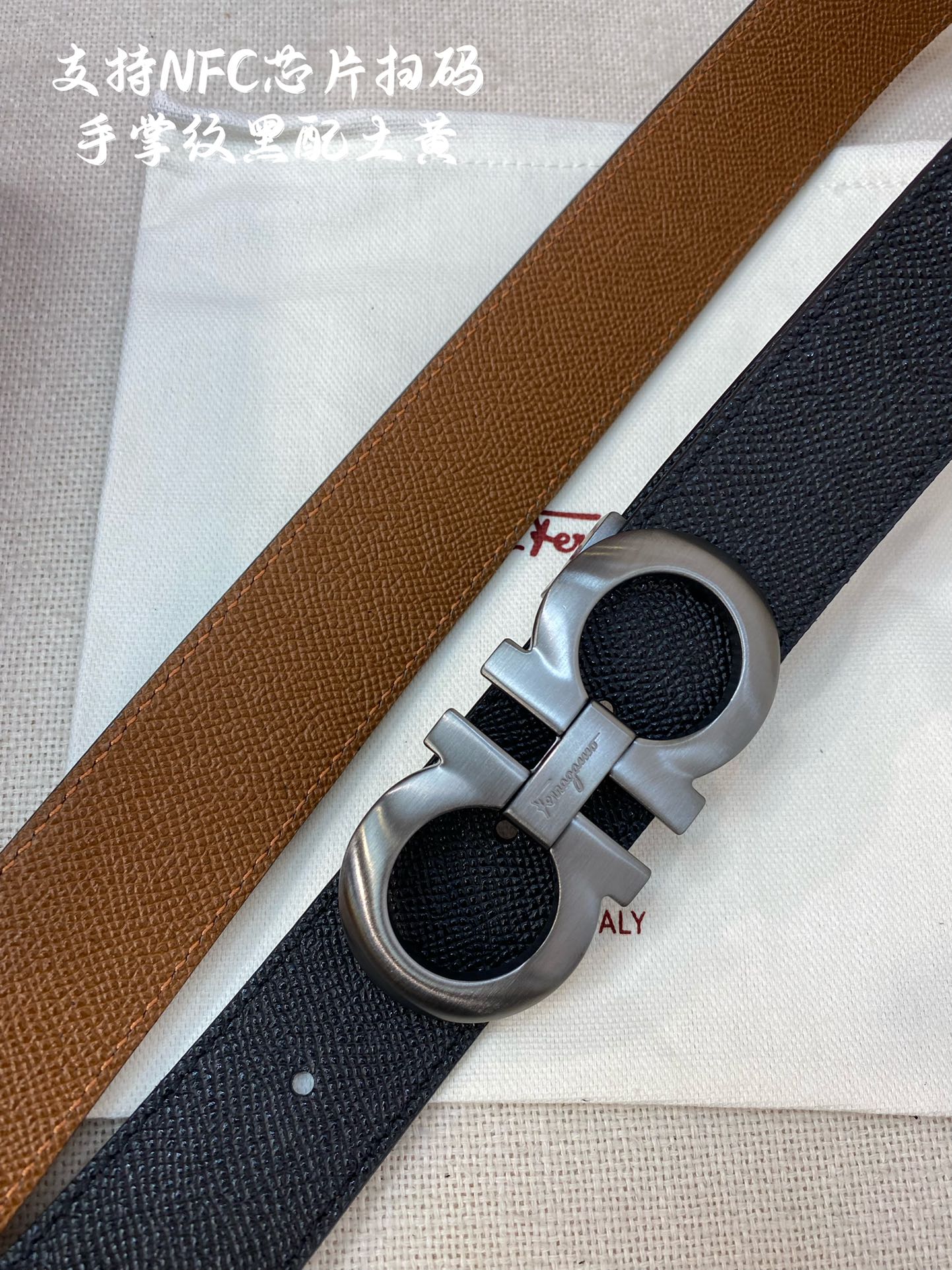 Salvatore Ferragamo Male Leather Belt Cow Leather M