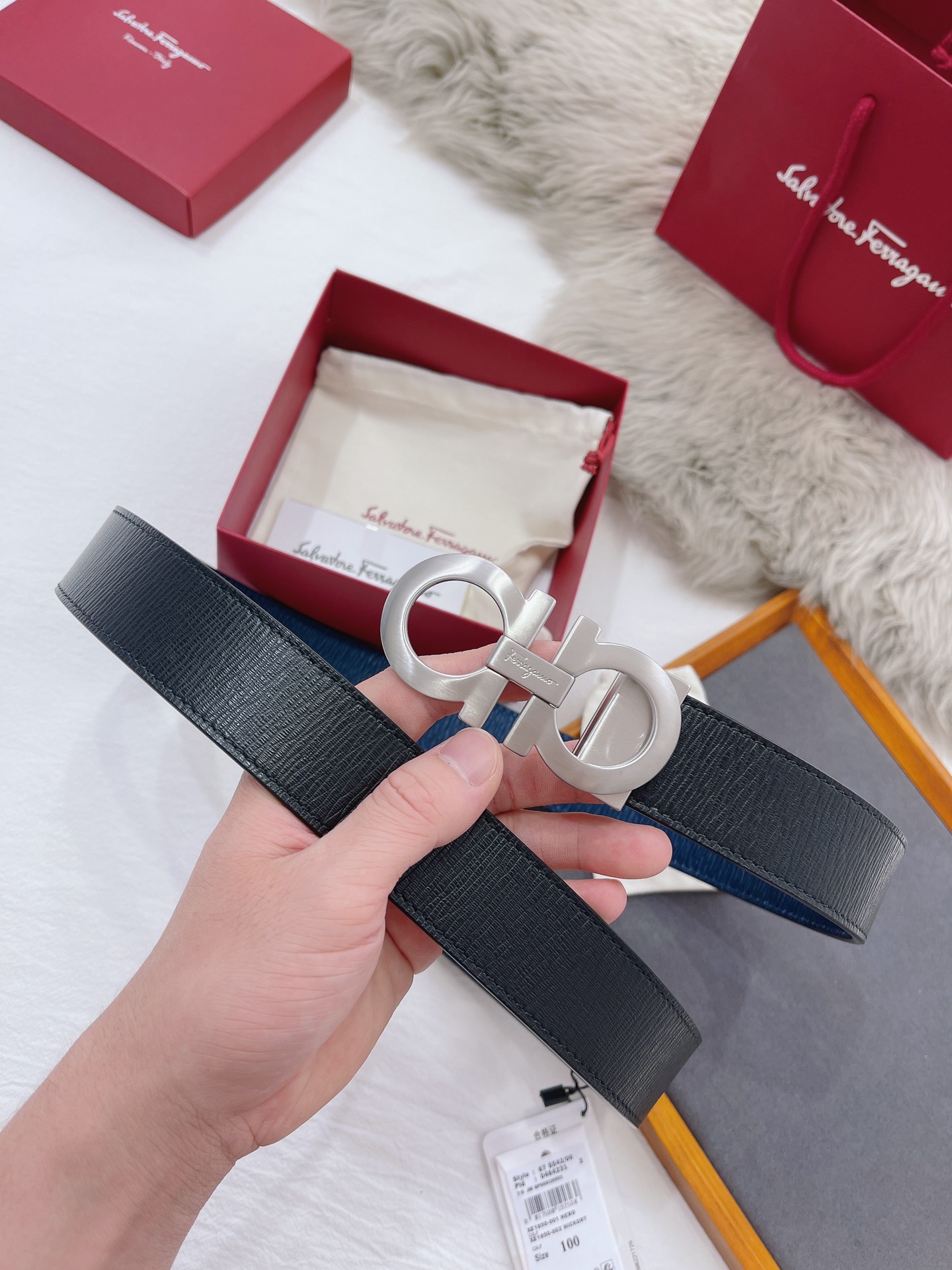 Salvatore Ferragamo Male Basic Belt Cow Leather M