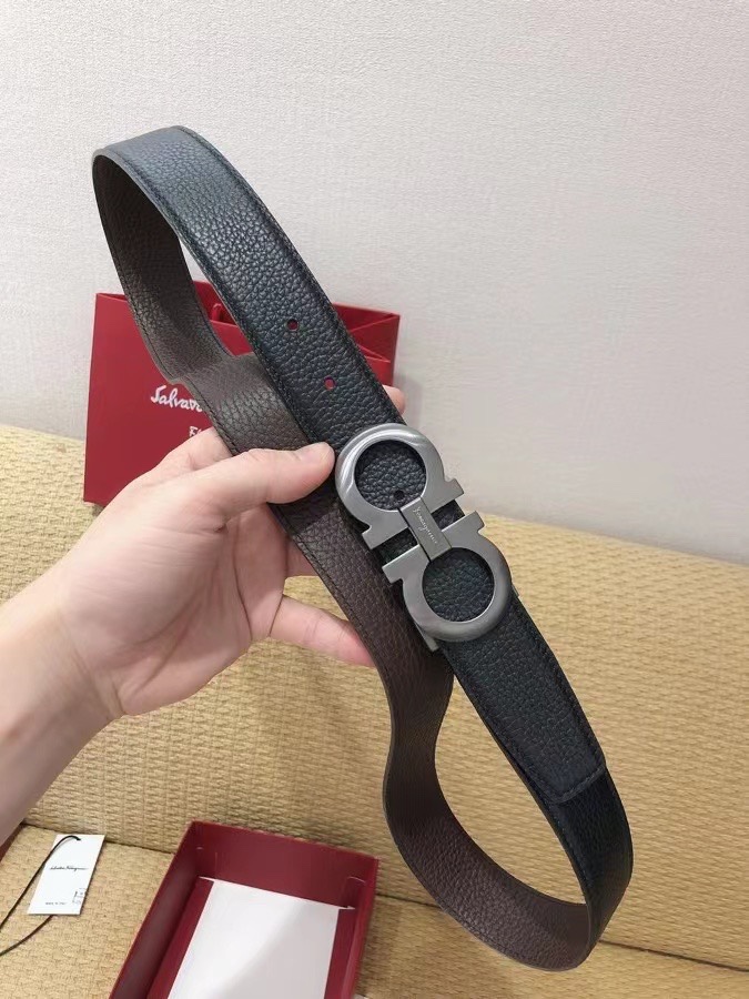 Salvatore Ferragamo Male Leather Belt Top Grain Leather M