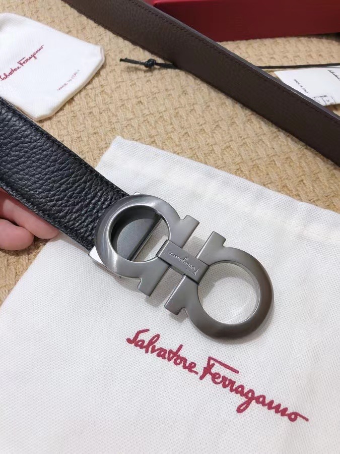 Salvatore Ferragamo Male Leather Belt Top Grain Leather M