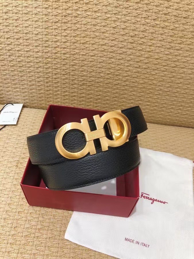 Salvatore Ferragamo Male Leather Belt Top Grain Leather M