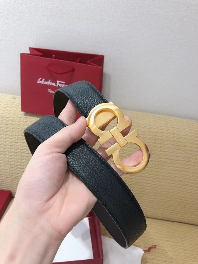 Salvatore Ferragamo Male Leather Belt Top Grain Leather M