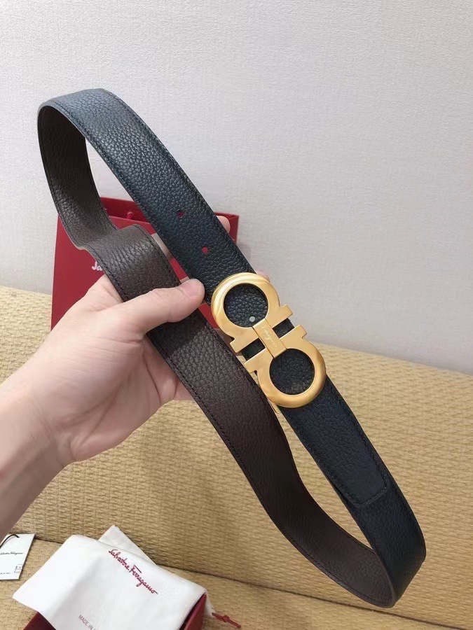 Salvatore Ferragamo Male Leather Belt Top Grain Leather M