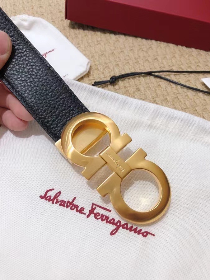 Salvatore Ferragamo Male Leather Belt Top Grain Leather M