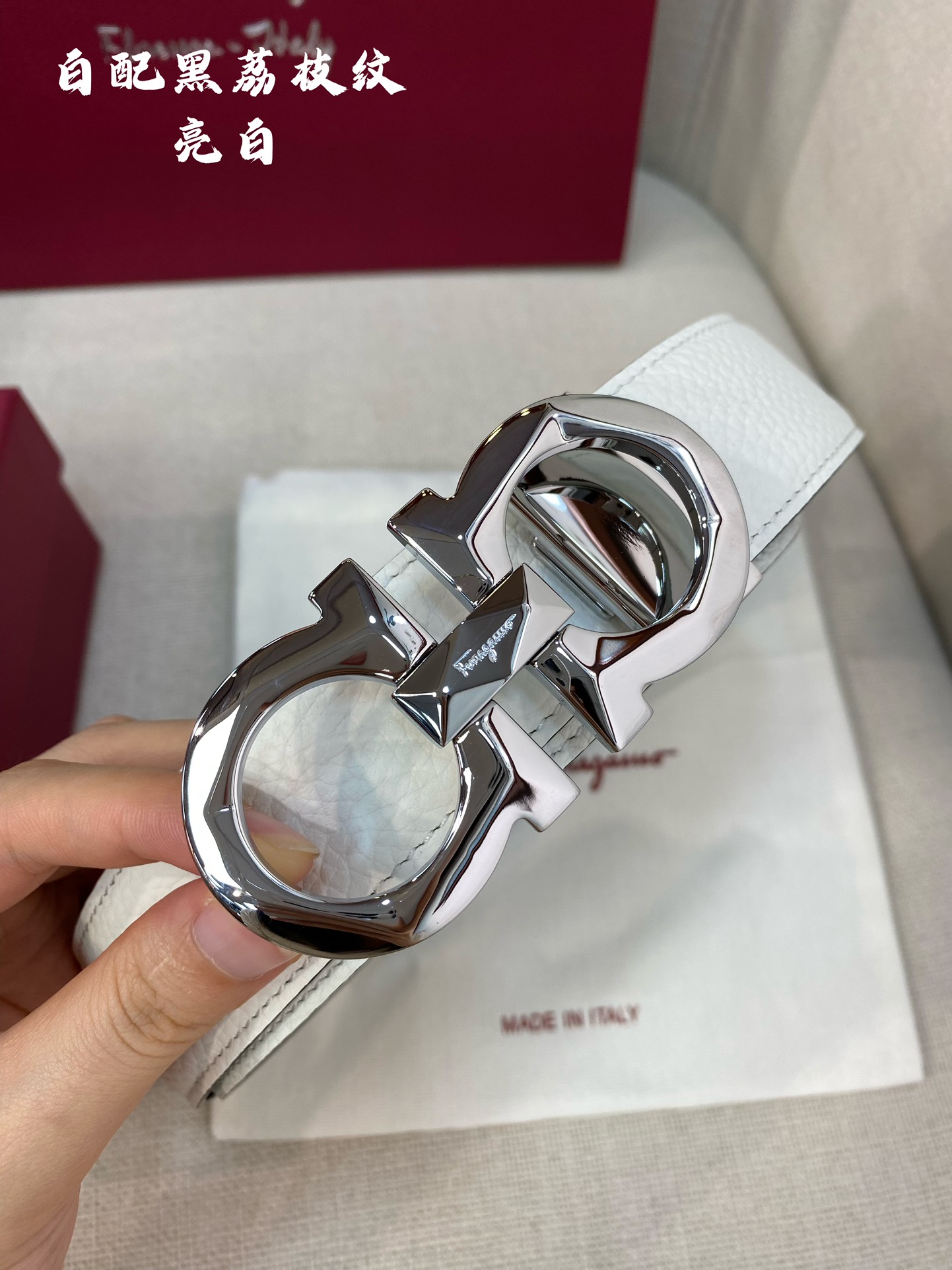 Salvatore Ferragamo Male Leather Belt Cow Leather M