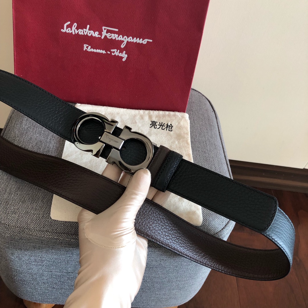 Salvatore Ferragamo Male Leather Belt 35mm