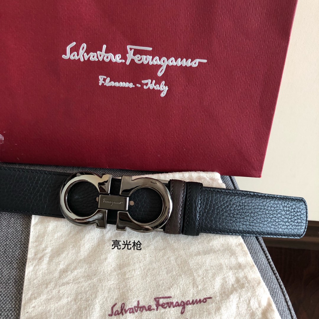 Salvatore Ferragamo Male Leather Belt 35mm
