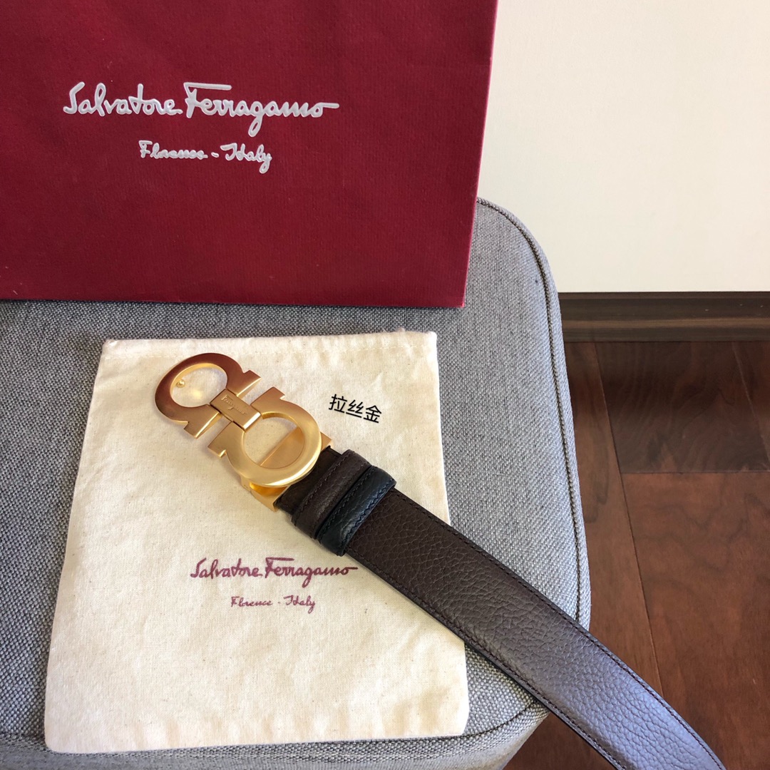 Salvatore Ferragamo Male Leather Belt 35mm