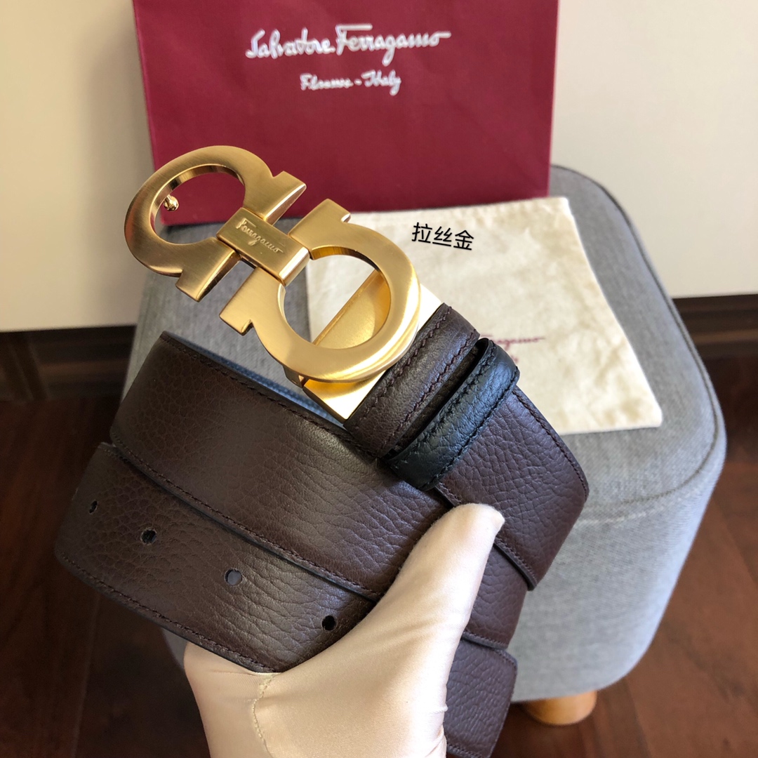 Salvatore Ferragamo Male Leather Belt 35mm
