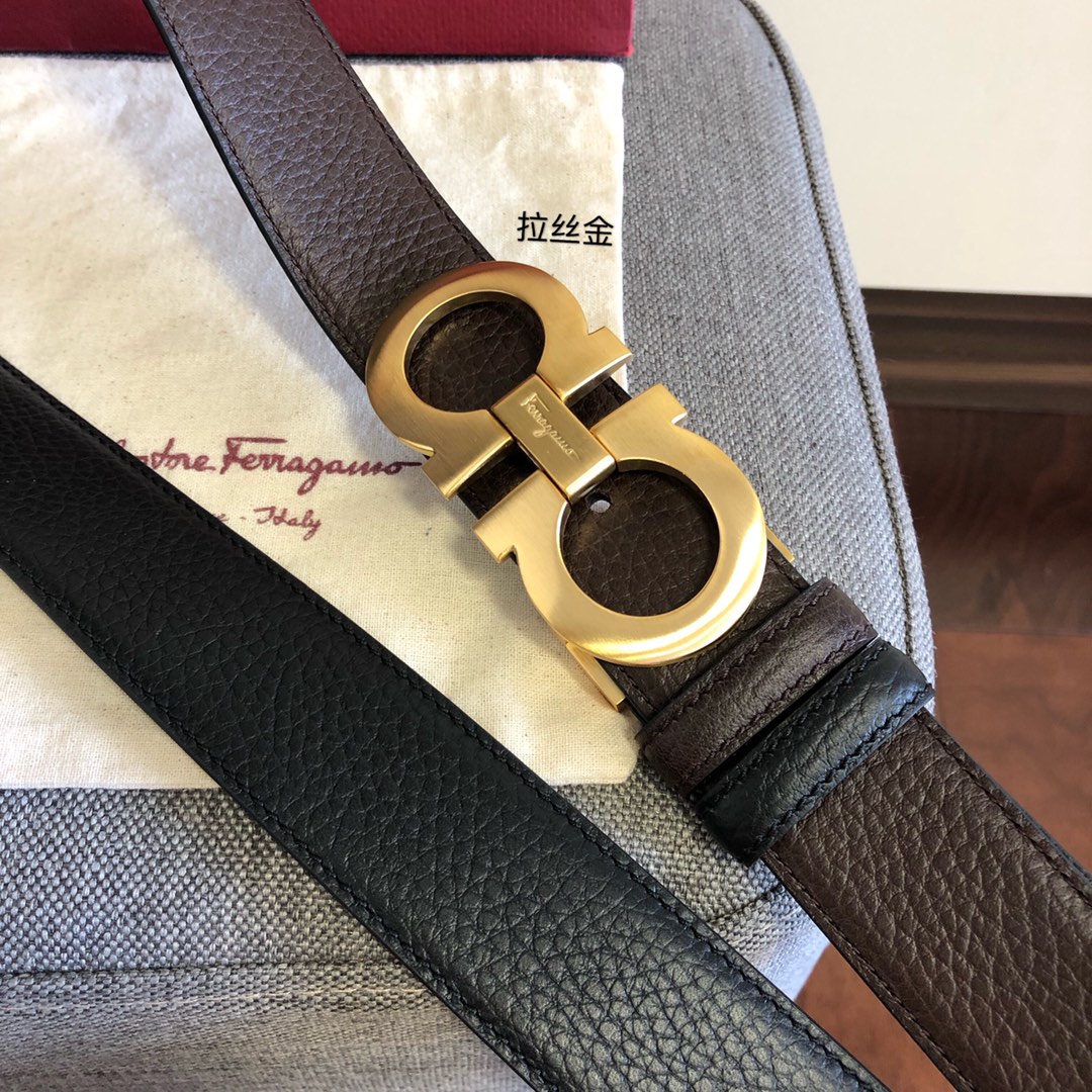 Salvatore Ferragamo Male Leather Belt 35mm