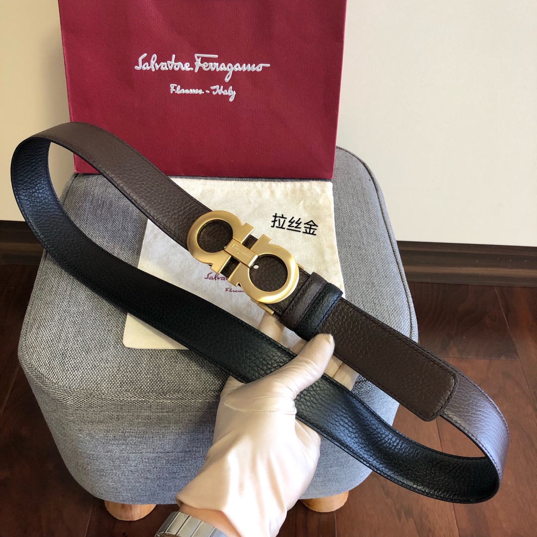 Salvatore Ferragamo Male Leather Belt 35mm