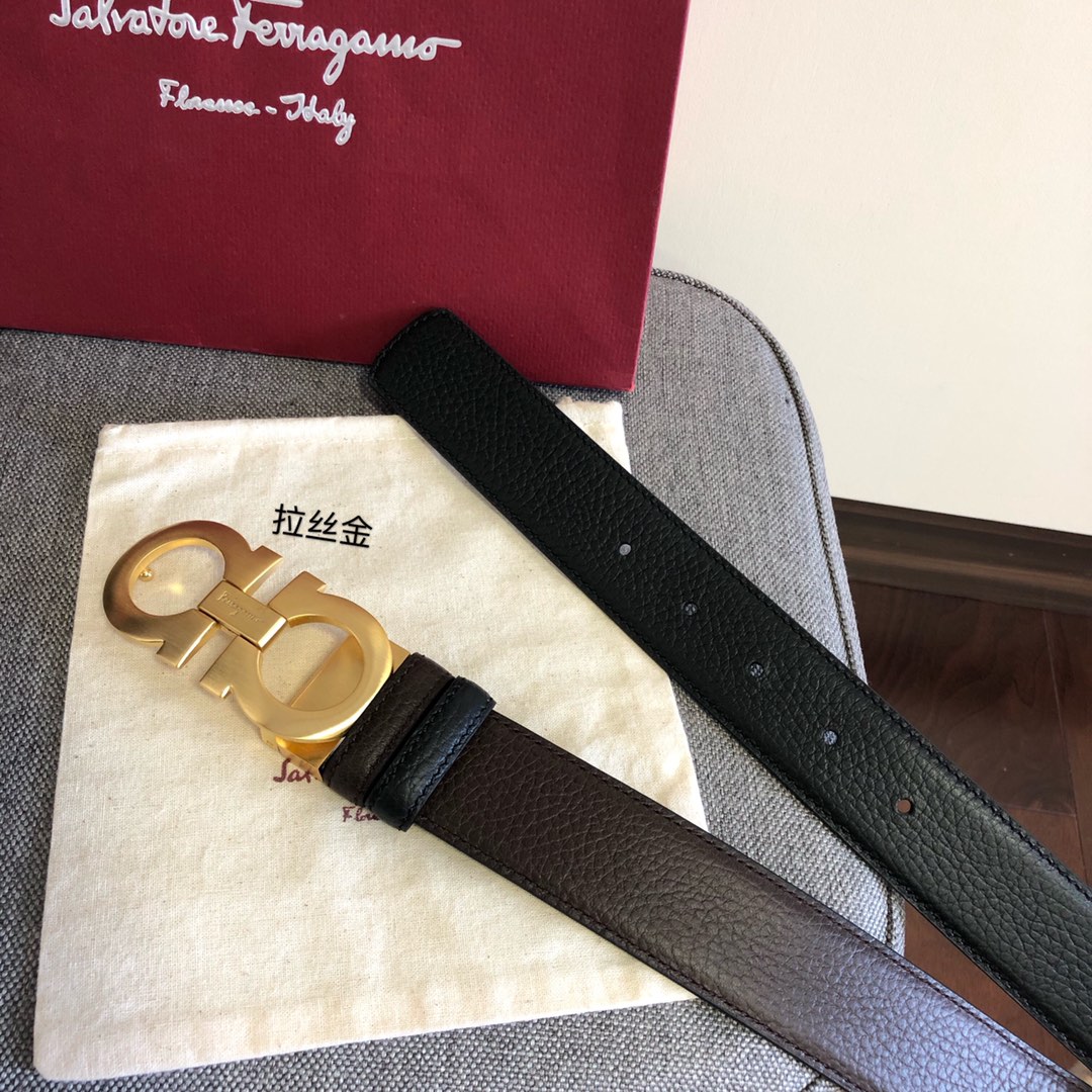 Salvatore Ferragamo Male Leather Belt 35mm