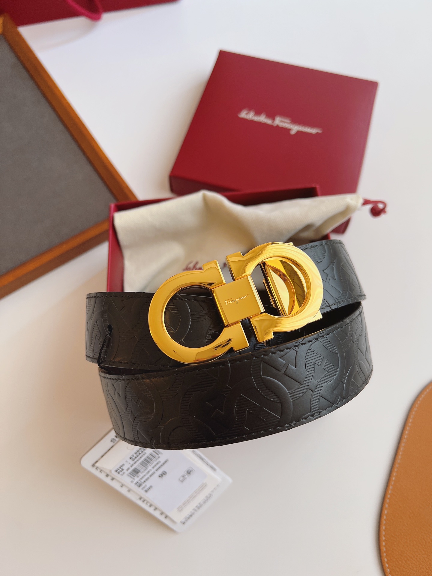 Salvatore Ferragamo Male Leather Belt Top Grain Leather M