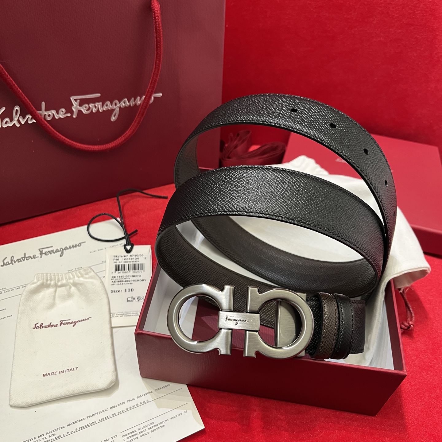Salvatore Ferragamo Basic Belt Cow Leather M