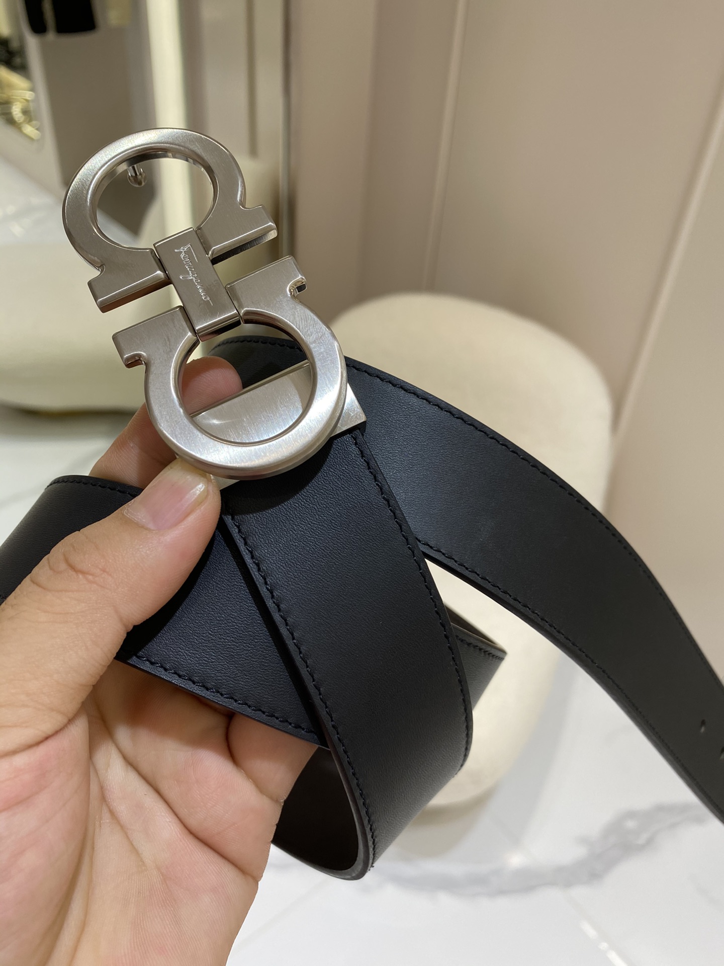 Salvatore Ferragamo Leather Belt Cow Leather L