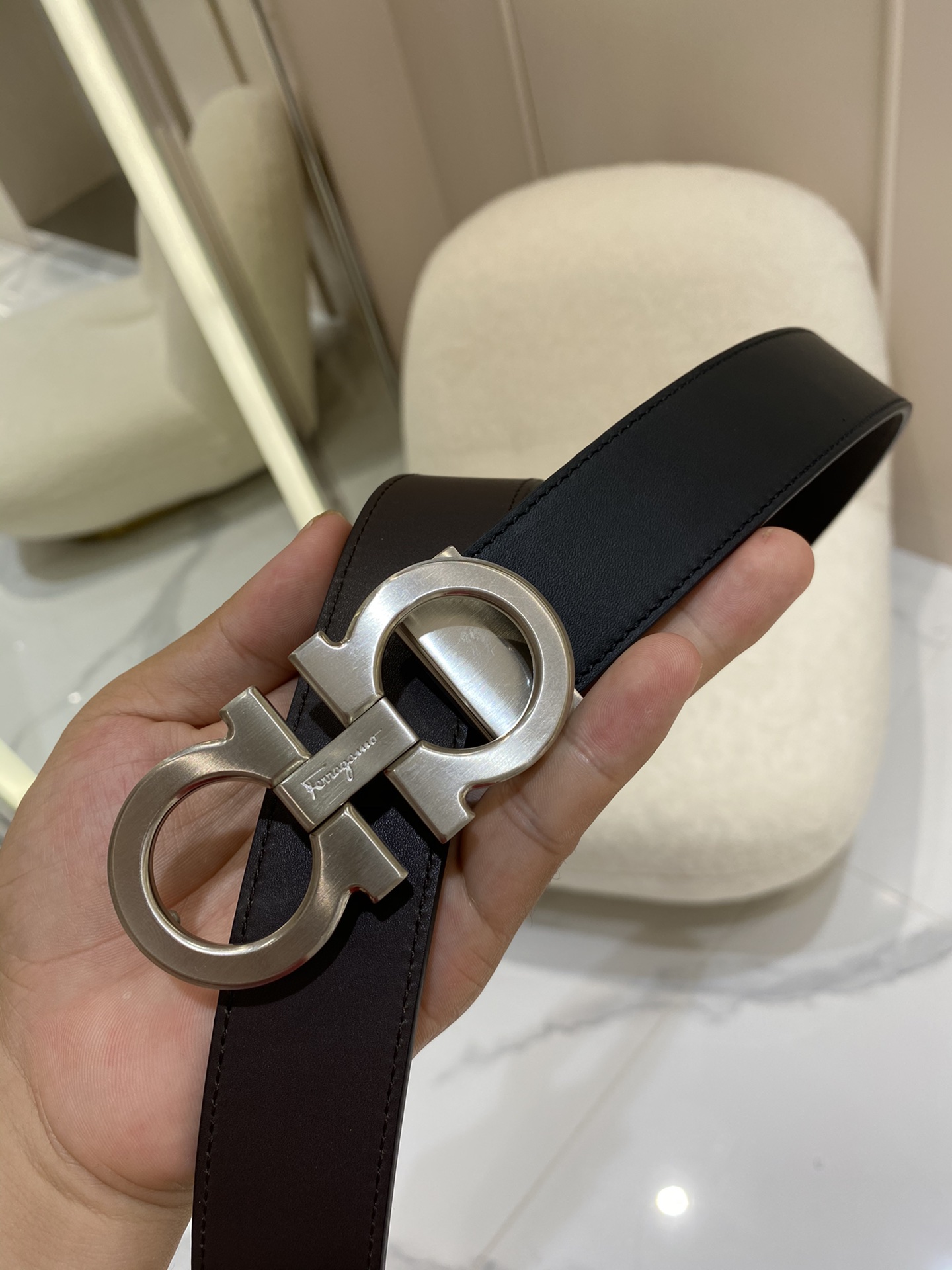 Salvatore Ferragamo Leather Belt Cow Leather L