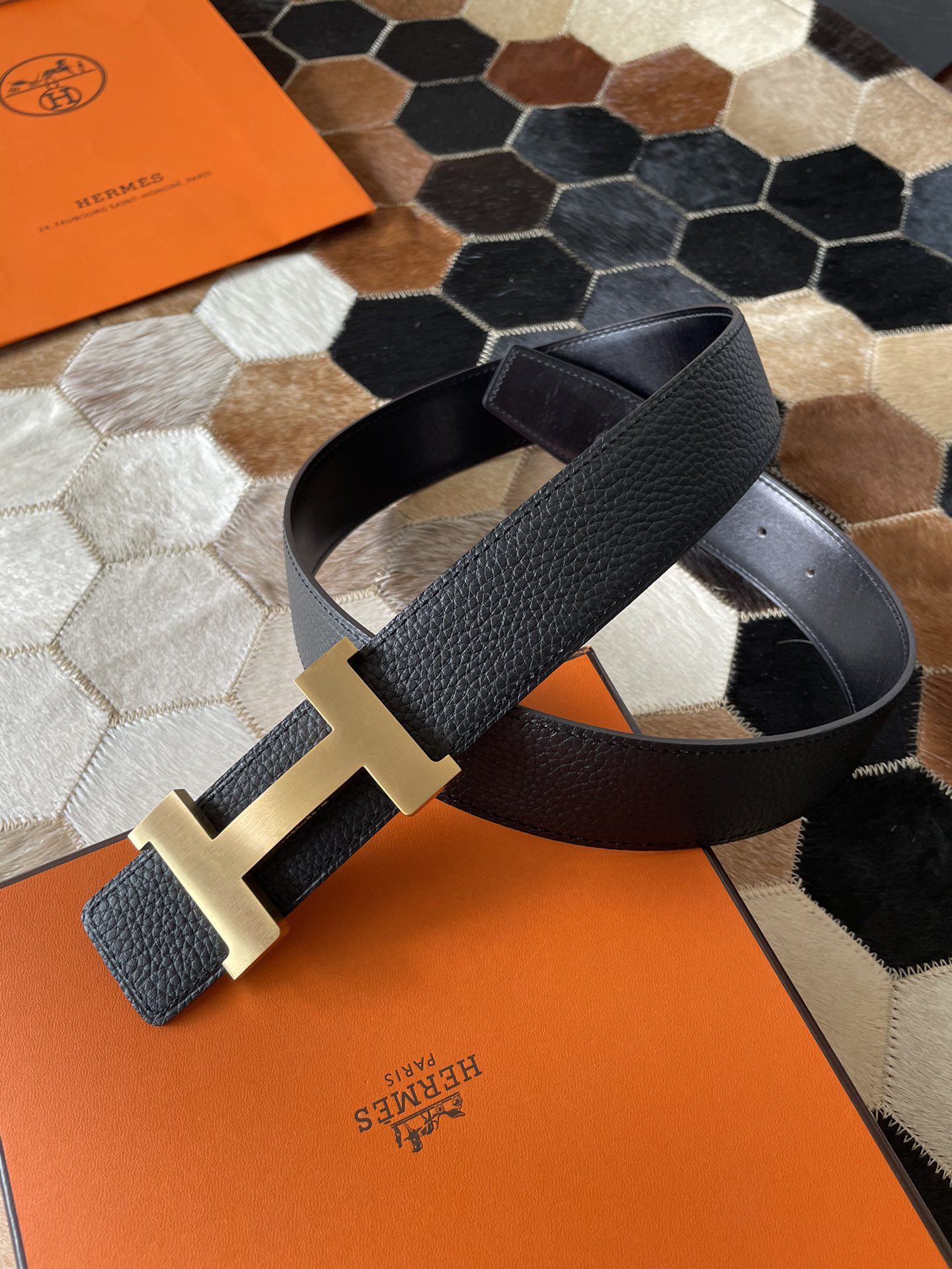 Hermès Male Basic Belt 38mm-s-m