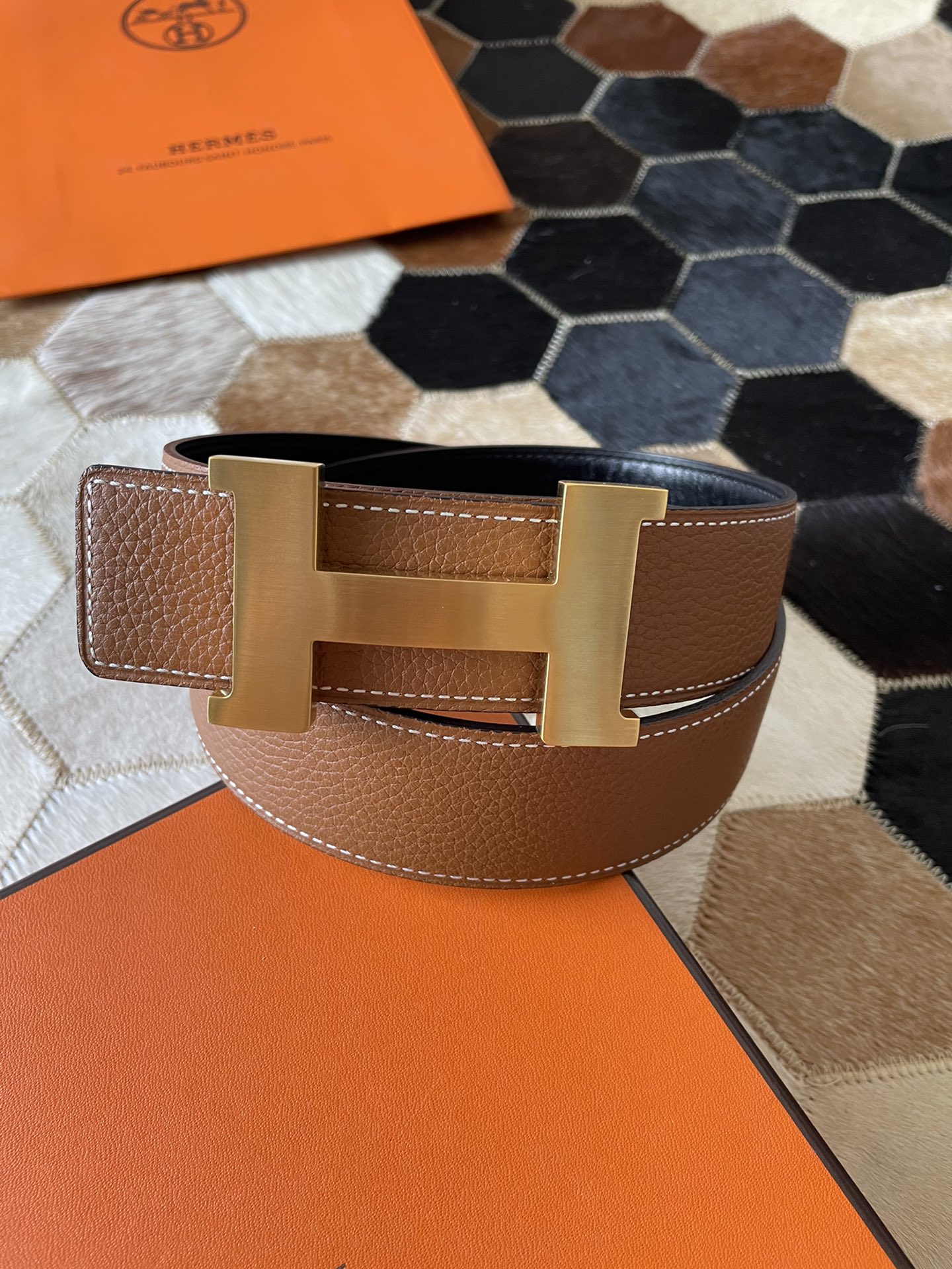 Hermès Male Basic Belt 38mm-s-m
