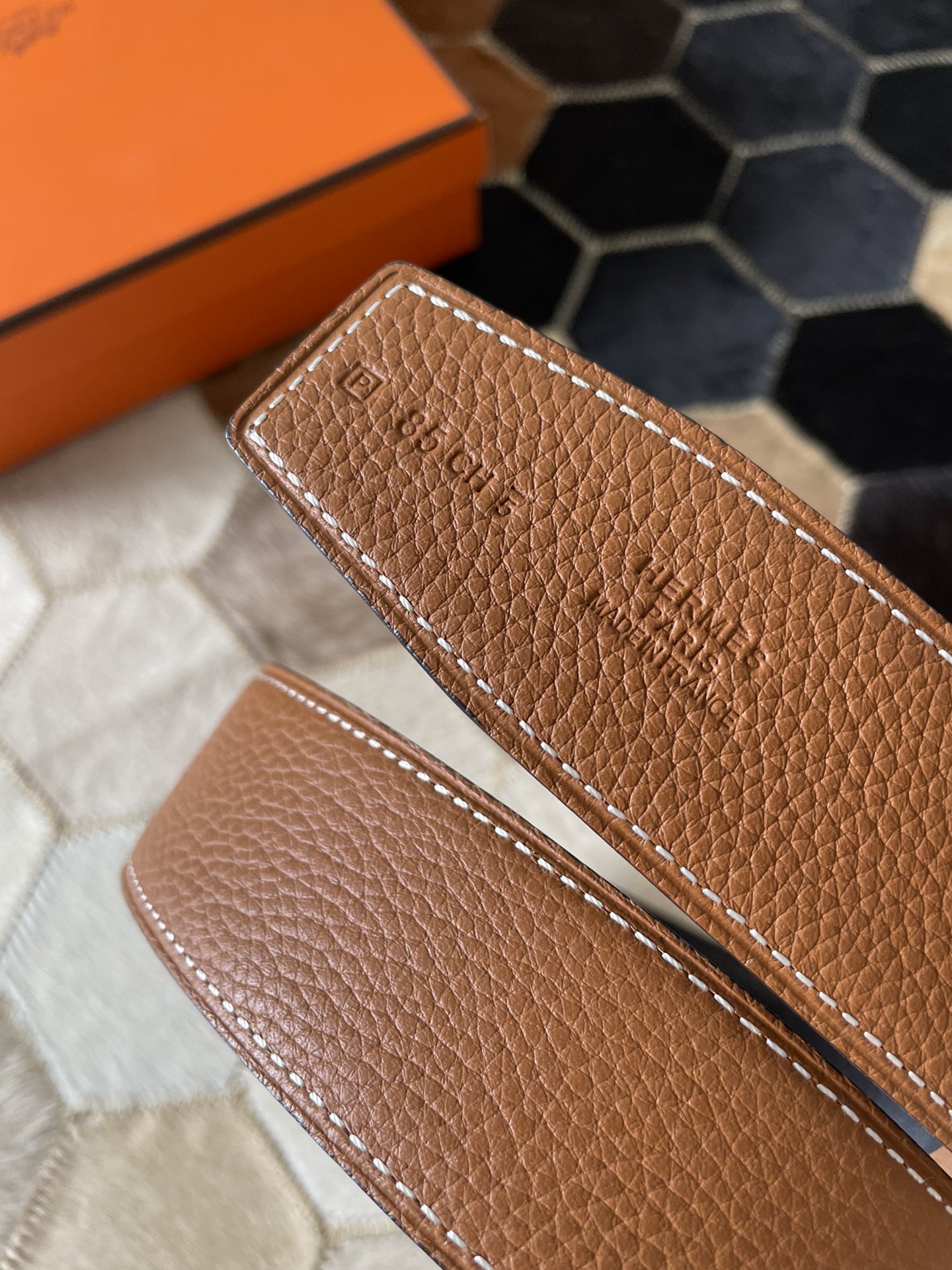 Hermès Male Basic Belt 38mm-s-m