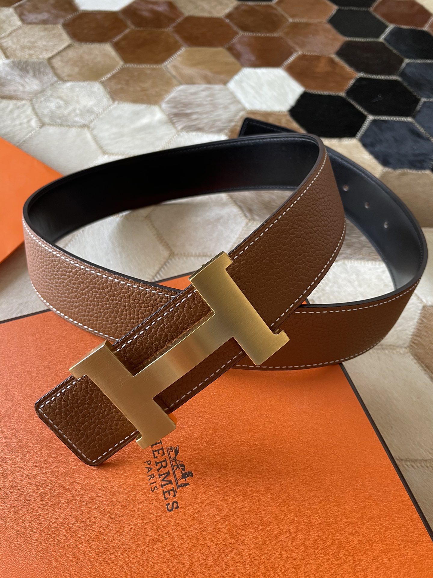 Hermès Male Basic Belt 38mm-s-m