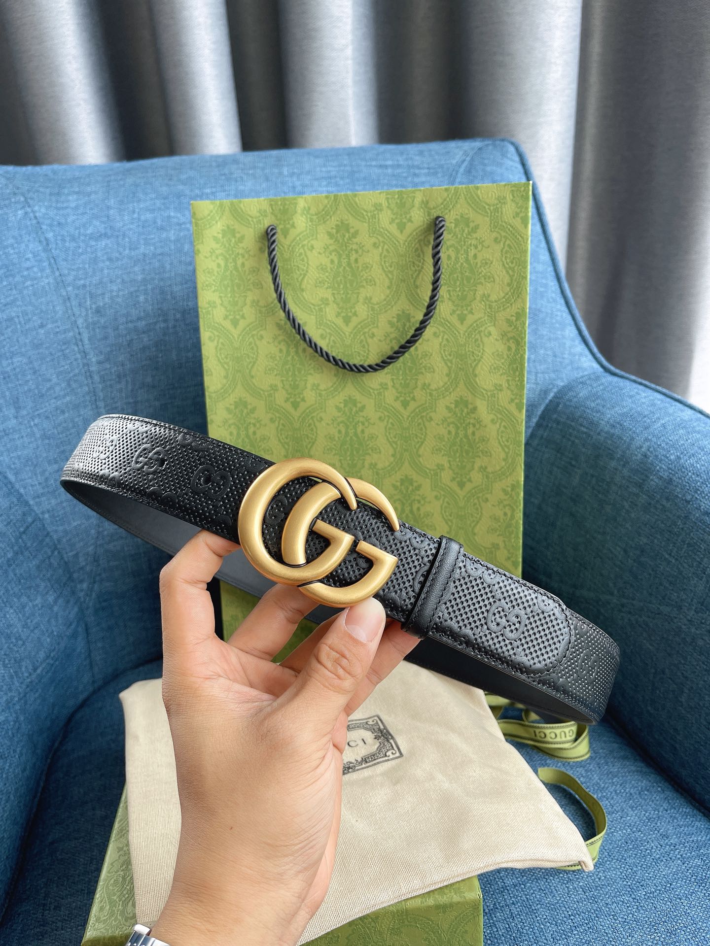 Gucci Male Basic Belt Cow Leather M-l