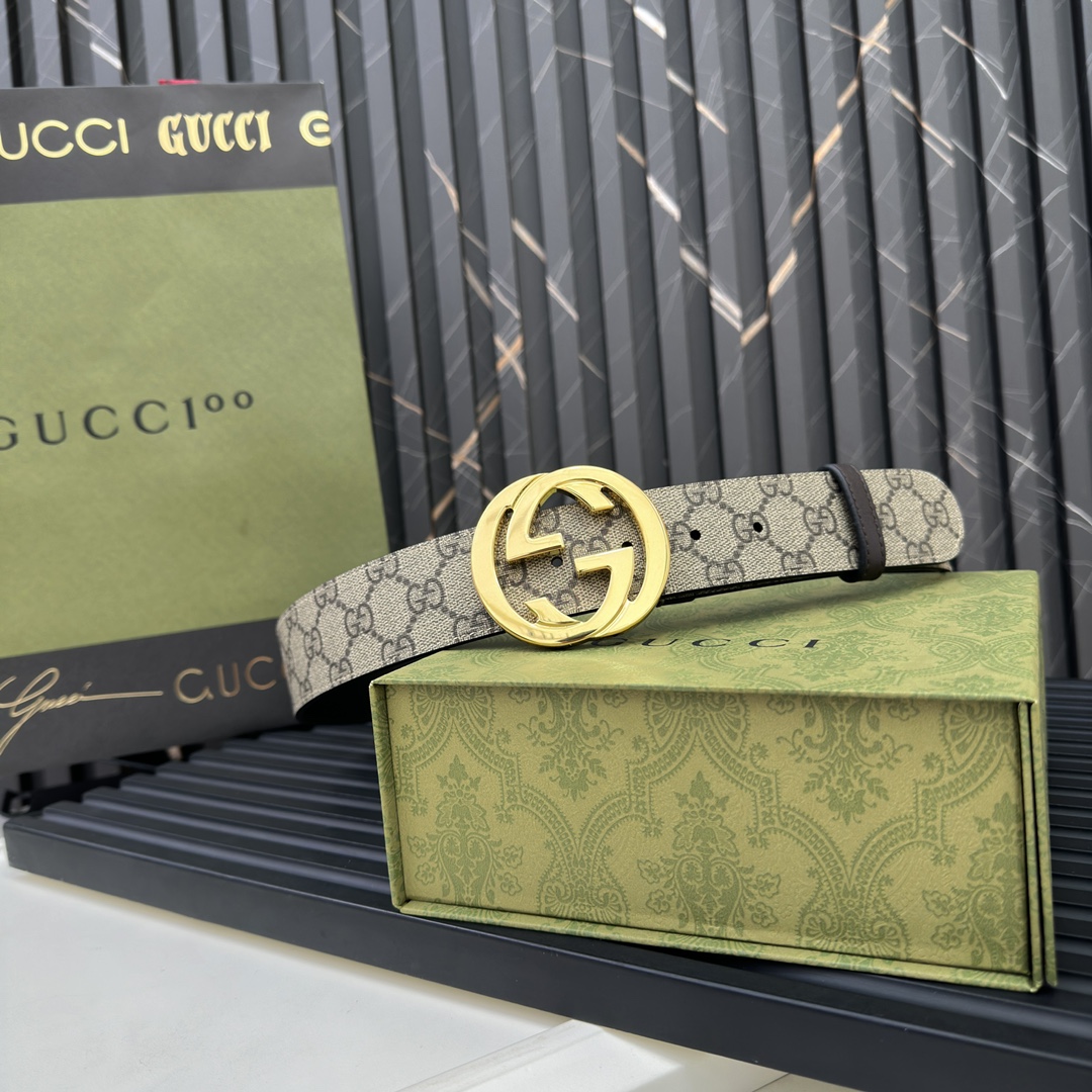Gucci Male Basic Belt Cow Leather Waterproof M