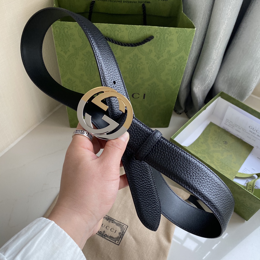 Gucci Male Leather Belt Top Grain Leather L