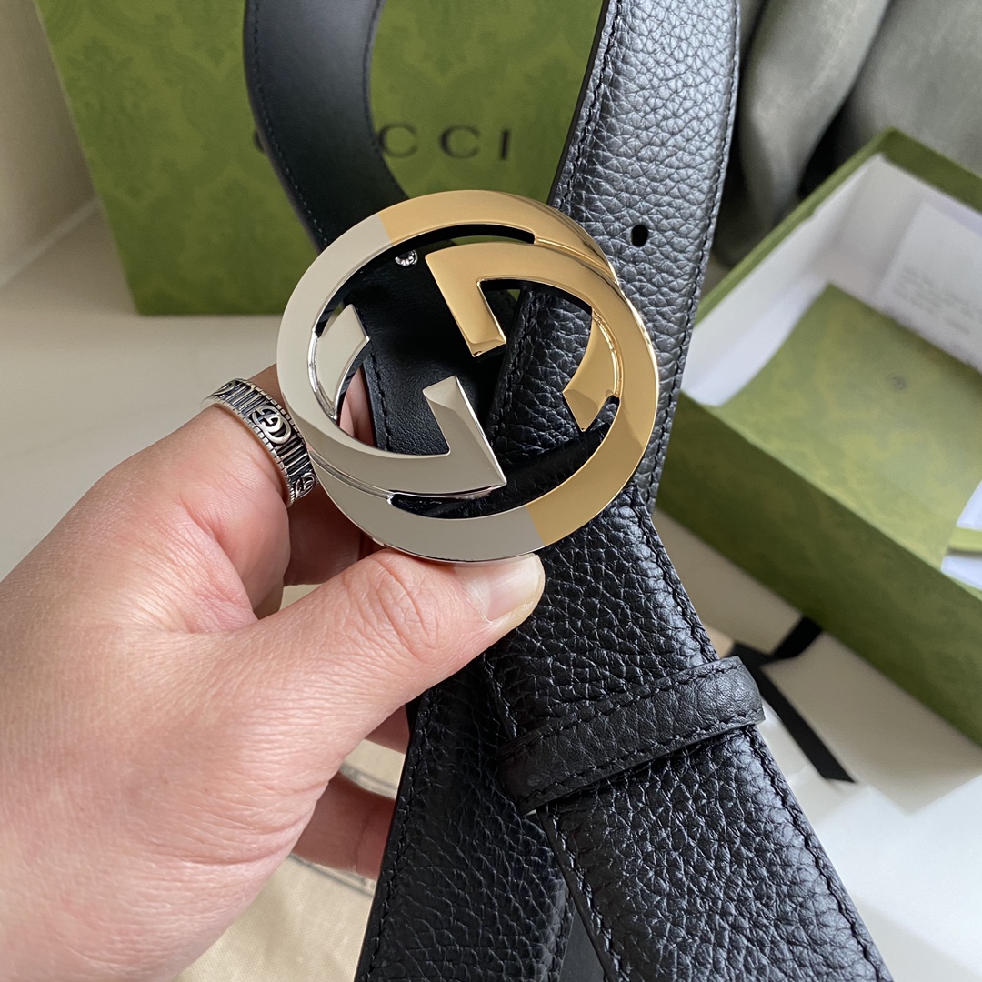 Gucci Male Leather Belt Top Grain Leather L