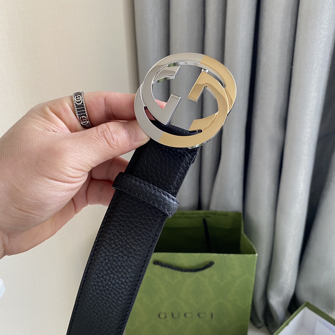 Gucci Male Leather Belt Top Grain Leather L