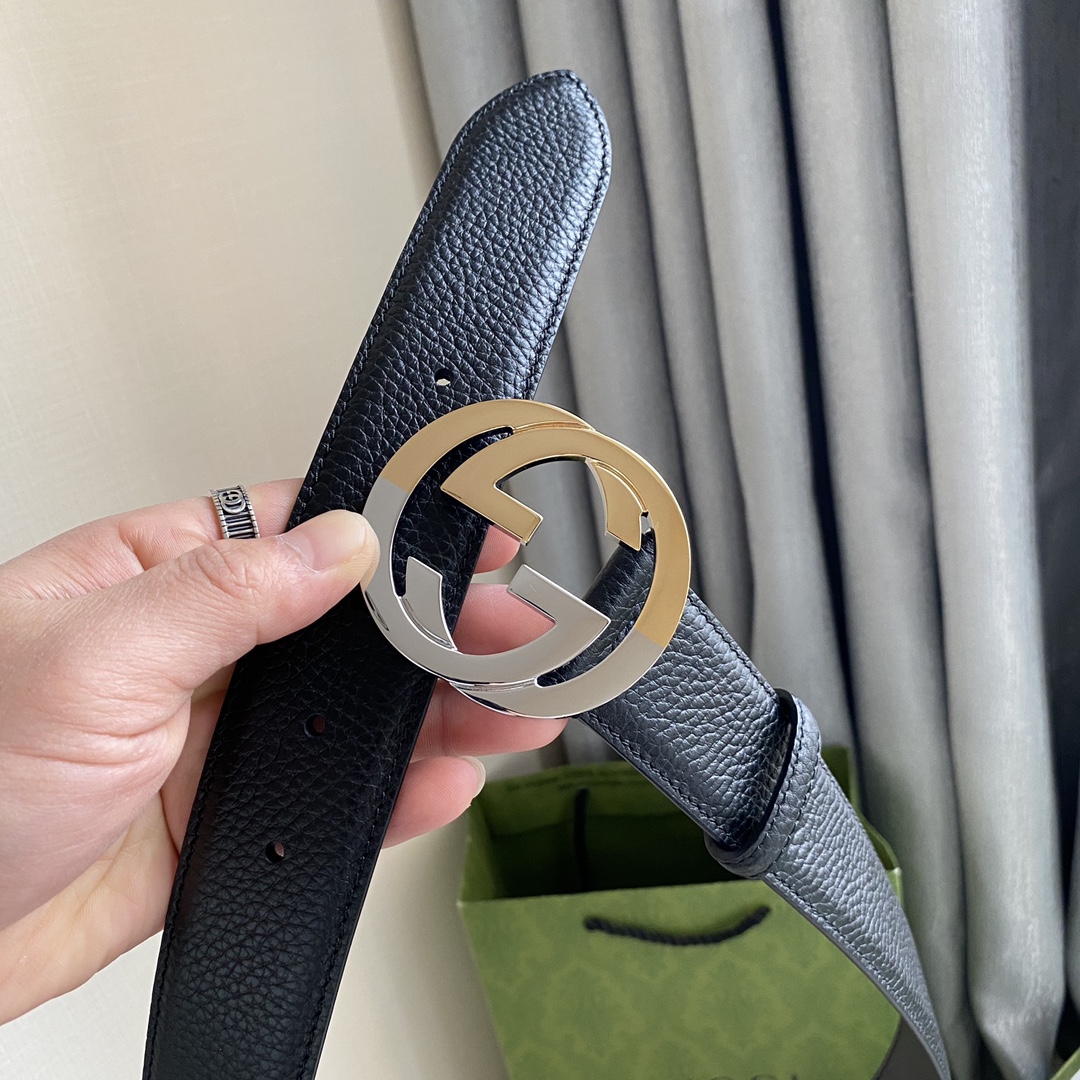 Gucci Male Leather Belt Top Grain Leather L