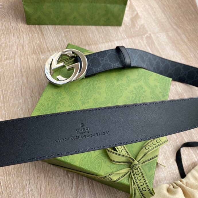 Gucci Male Basic Belt Canvas Black S-m